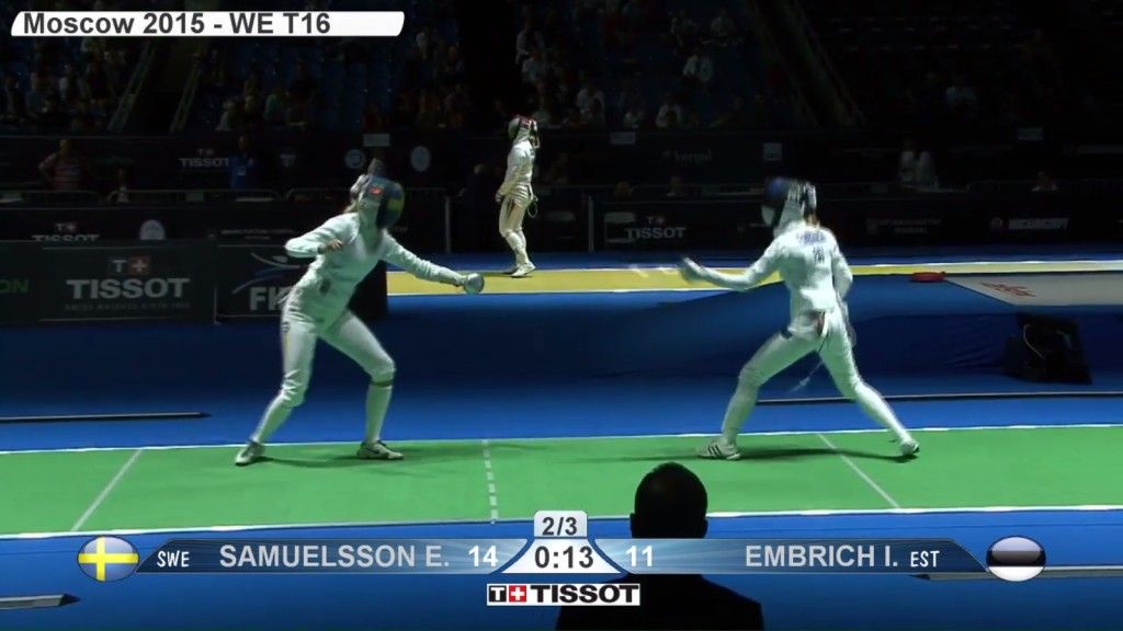 Irina Embrich vs Emma Samuelsson. Ekraanitõmmis