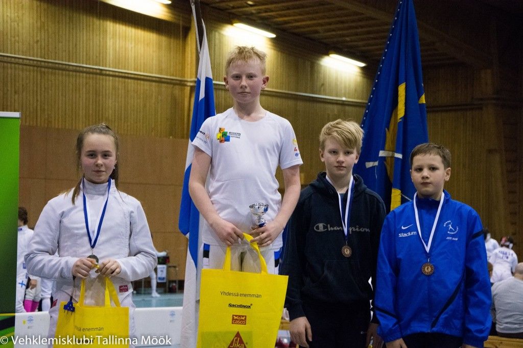 Vasakult: Karina Beimanova EST, Markus Salm EST, Neo Karlsson FIN, Jere Hasu FIN. Foto: Maarja Linnamägi