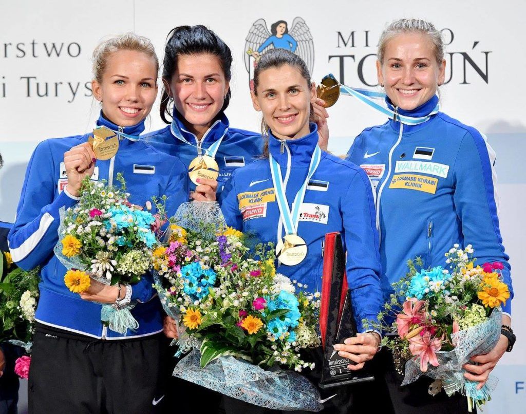 Euroopa meistrid 2016: Erika Kirpu, Julia Beljajeva, Irina Embrich, Kristina Kuusk. Foto: Augusto Bizzi
